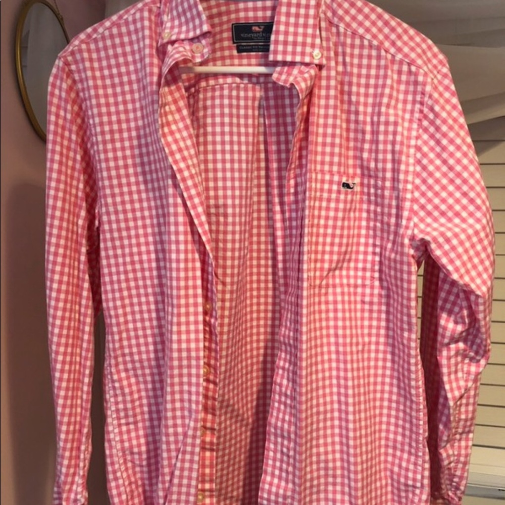 Pink Vineyard Vines Button Down